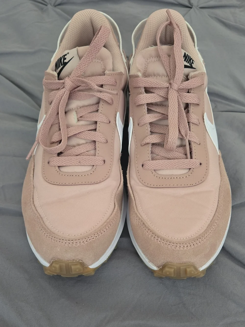 Nike Dusty Pink Retro Runner Sneakers with White Swoosh